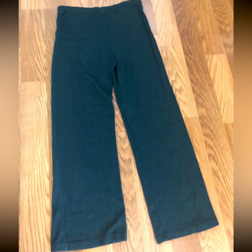 Vintage Russ Berens USA Elastic Waist Comfy Solid Pants Medium Dark Green
